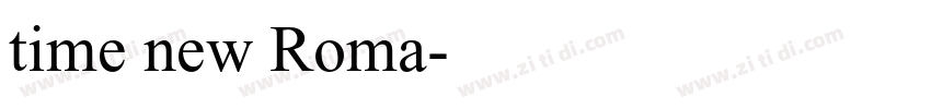 time new Roma字体转换